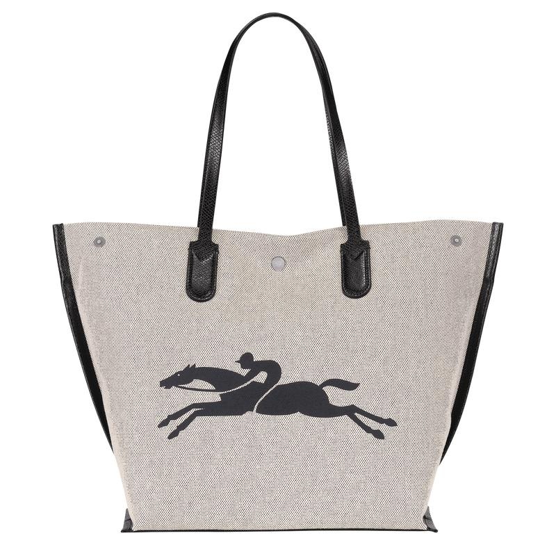 Ecru White Longchamp Essential L Women's Tote Bag | 32674-UJKW