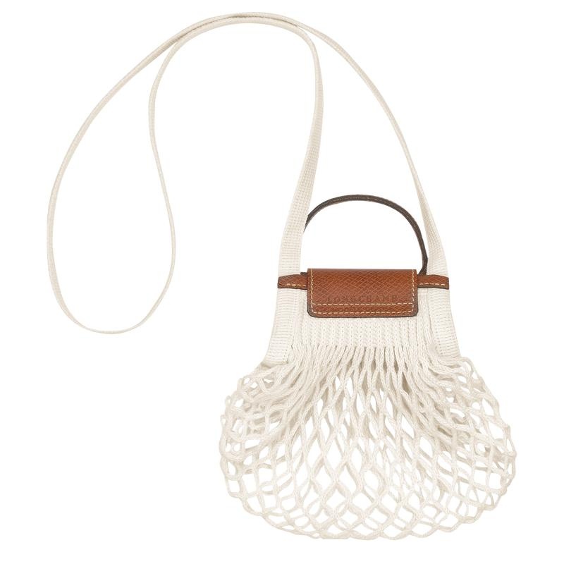 Ecru White Longchamp Le Pliage Filet XS Women's Mesh Bag | 94650-WZFK