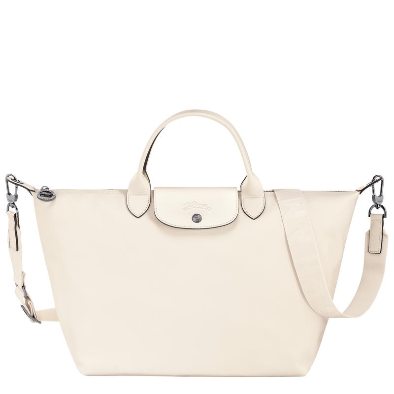 Ecru White Longchamp Le Pliage Xtra L Women\'s Handbags | 85360-FQSV