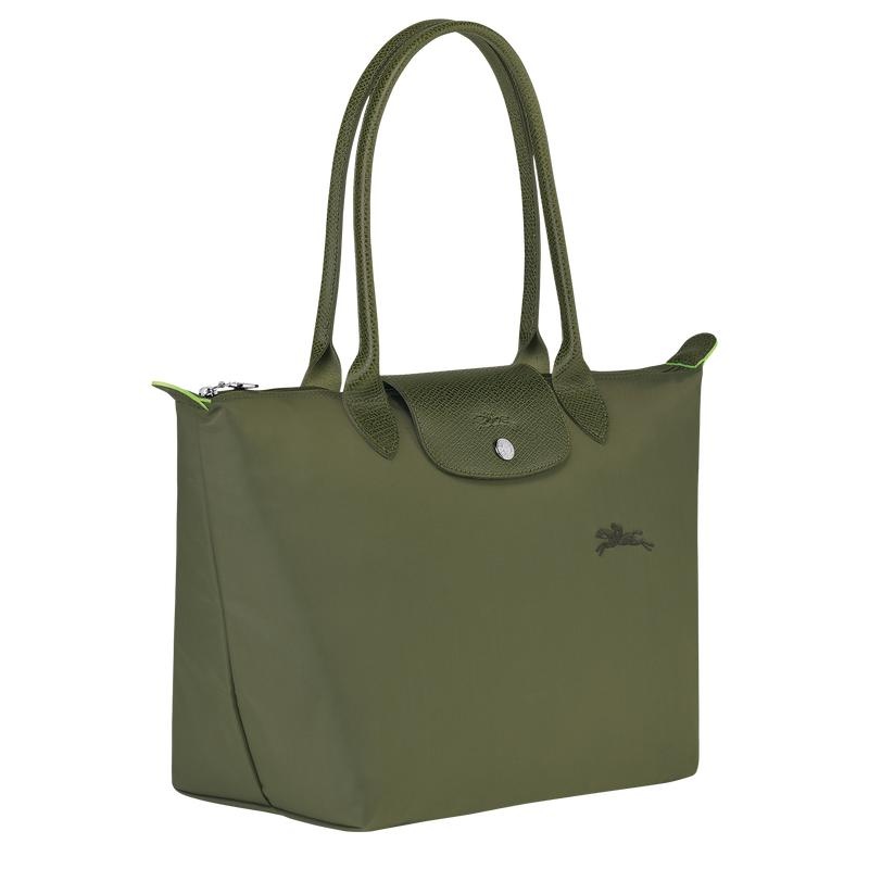 Forest Green Longchamp Le Pliage Green M Women's Tote Bag | 06478-RNEY