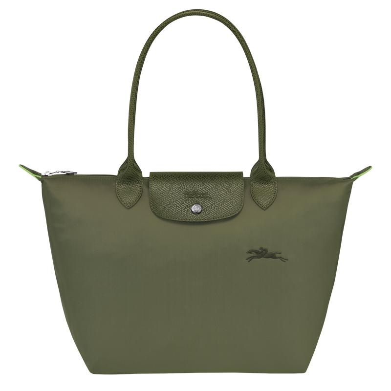 Forest Green Longchamp Le Pliage Green M Women\'s Tote Bag | 06478-RNEY