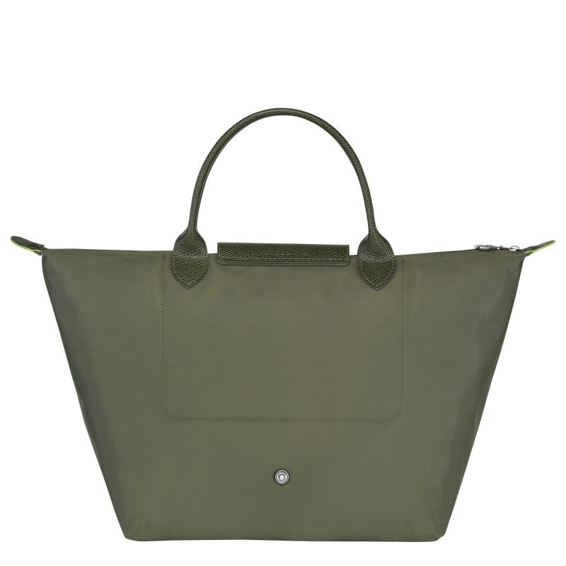 Forest Green Longchamp Le Pliage Green M Women's Handbags | 16574-PFIL