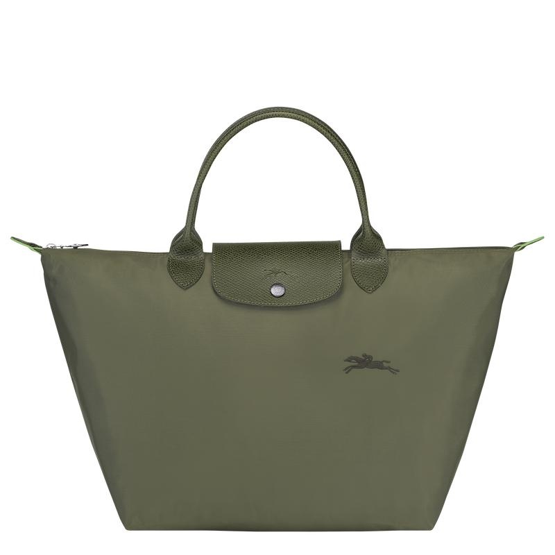 Forest Green Longchamp Le Pliage Green M Women\'s Handbags | 16574-PFIL