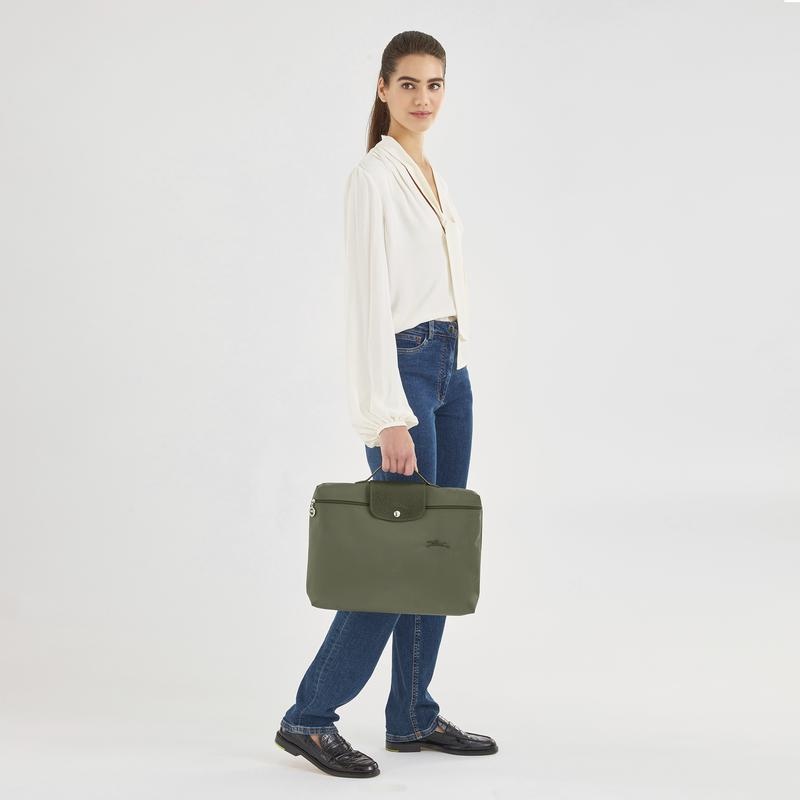 Forest Green Longchamp Le Pliage Green S Women's Briefcase | 86093-KXFZ