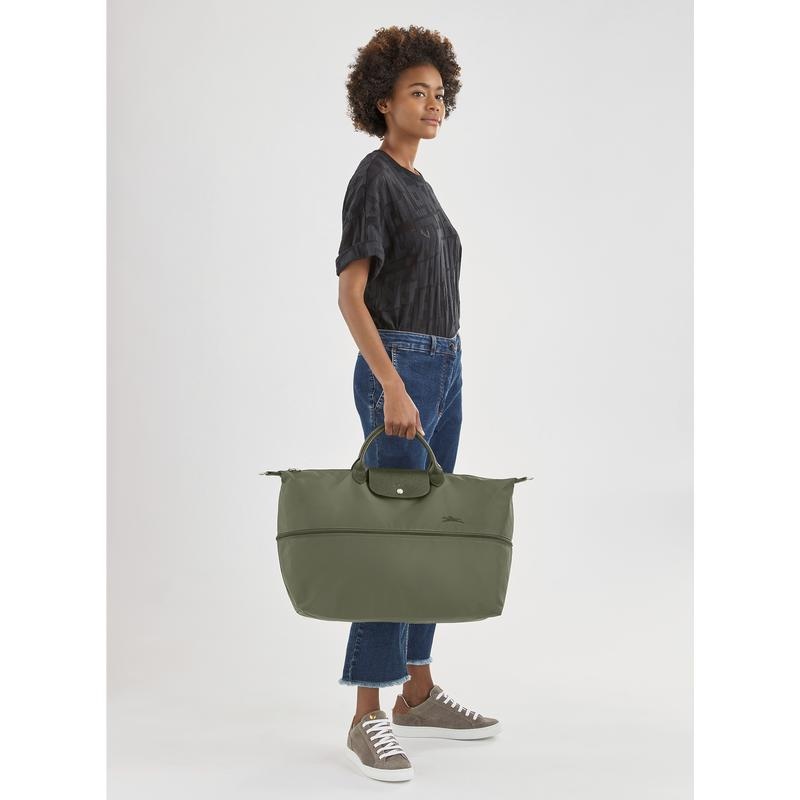 Forest Green Longchamp Le Pliage Green expandable Women's Travel Bags | 19835-EZYJ