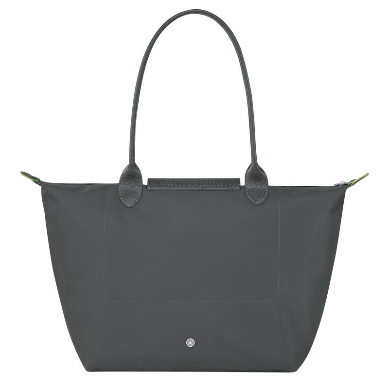 Graphite Grey Longchamp Le Pliage Green L Women's Tote Bag | 49803-TFUY