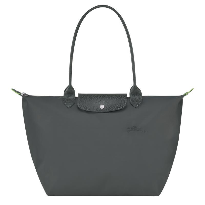 Graphite Grey Longchamp Le Pliage Green L Women\'s Tote Bag | 49803-TFUY