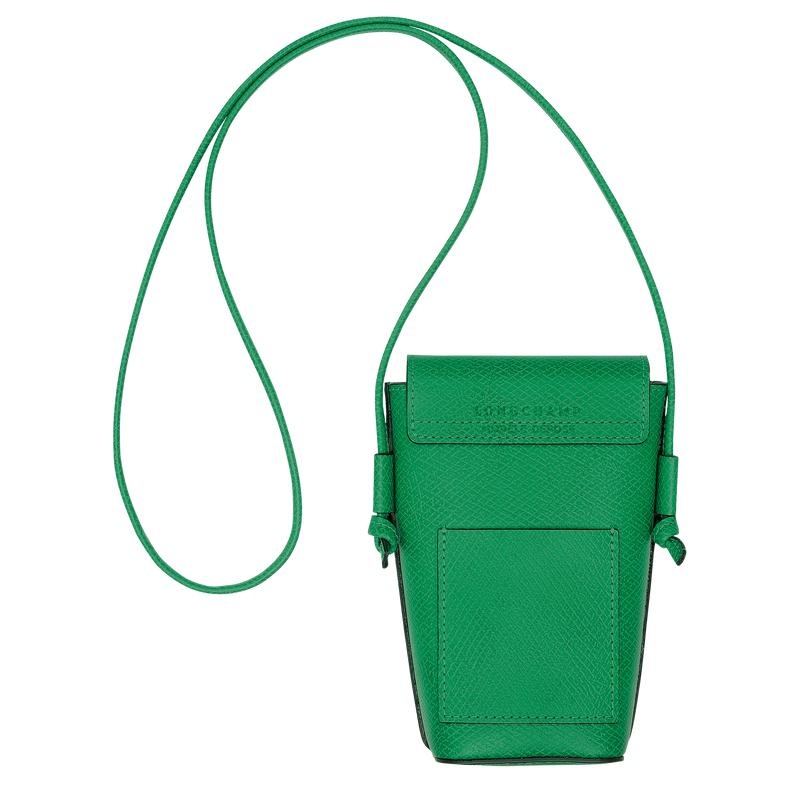 Green Longchamp Épure with leather lace Men's Phone Case | 72163-QVYM