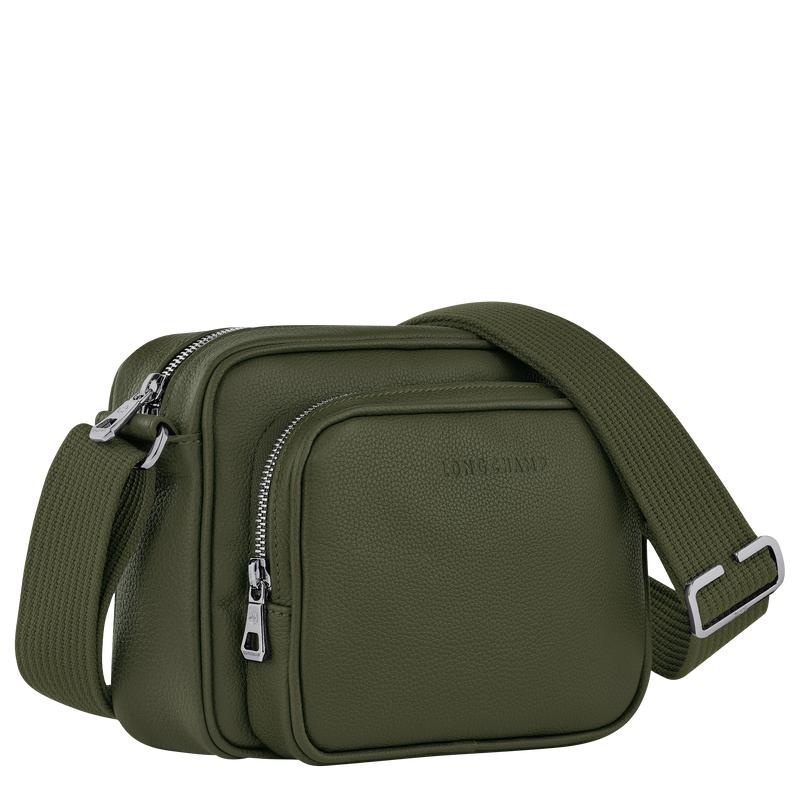 Khaki Longchamp Le Foulonné S Men's Camera Bag | 05891-CFQW