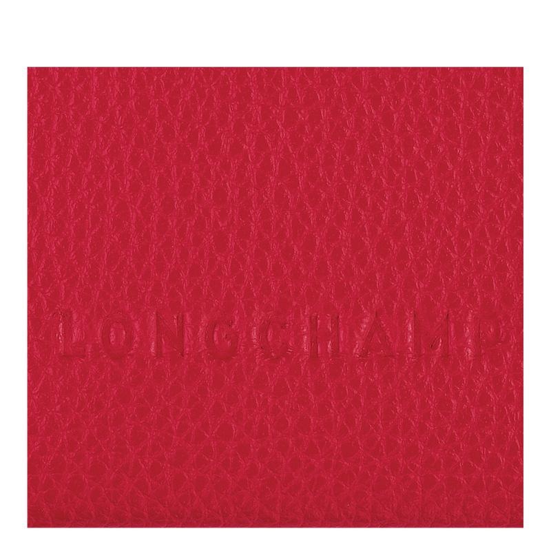 Love Red Longchamp Le Foulonné Men's Cardholders | 01297-JORL