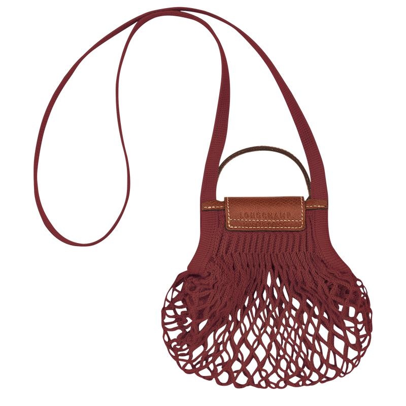 Mahogany Brown Longchamp Le Pliage Filet XS Women's Mesh Bag | 75106-JEKR