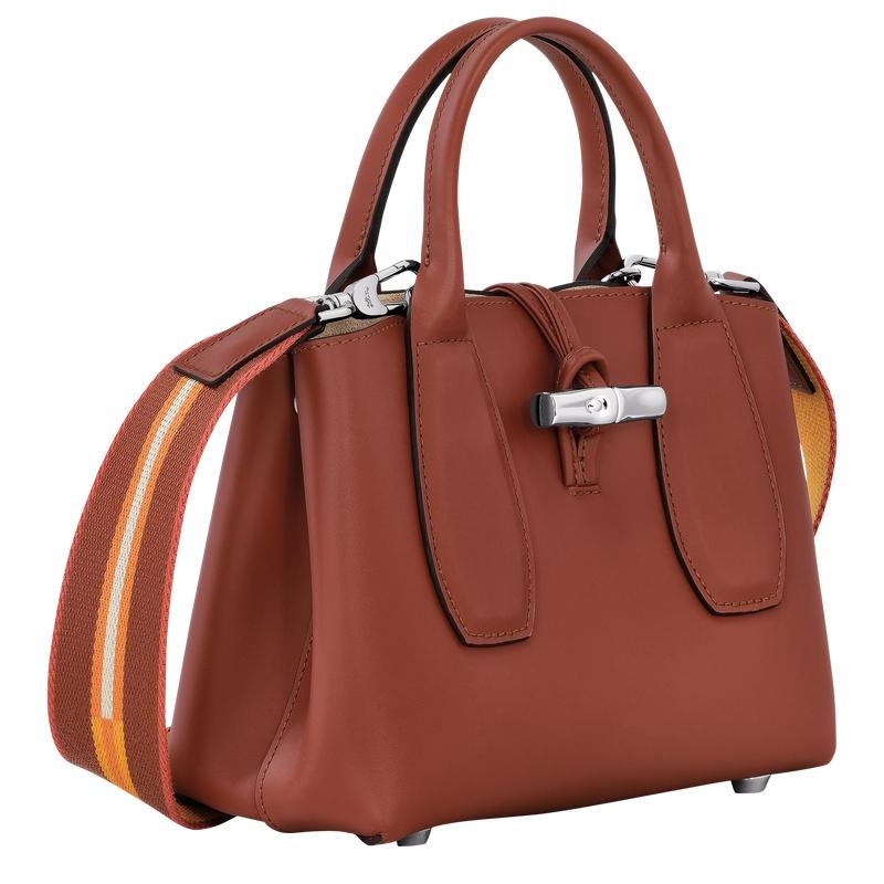 Mahogany Brown Longchamp Roseau S Women's Handbags | 03968-HYNK