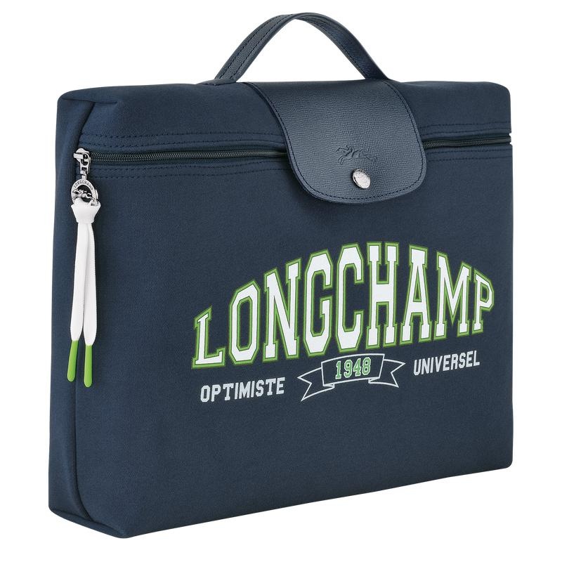 Navy Longchamp Le Pliage Collection Men's Briefcase | 86340-PWBT