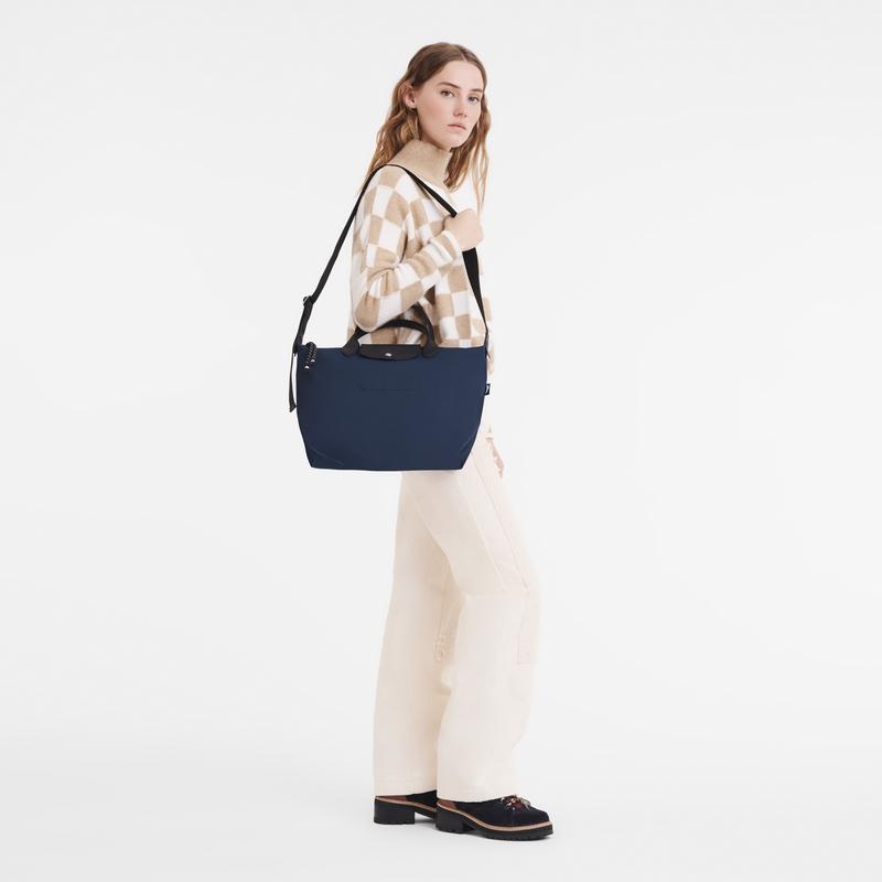 Navy Longchamp Le Pliage Energy L Women's Handbags | 80426-JVLP