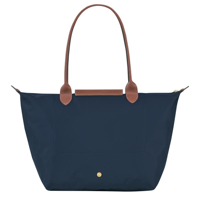 Navy Longchamp Le Pliage Original L Women's Tote Bag | 60732-JTKA