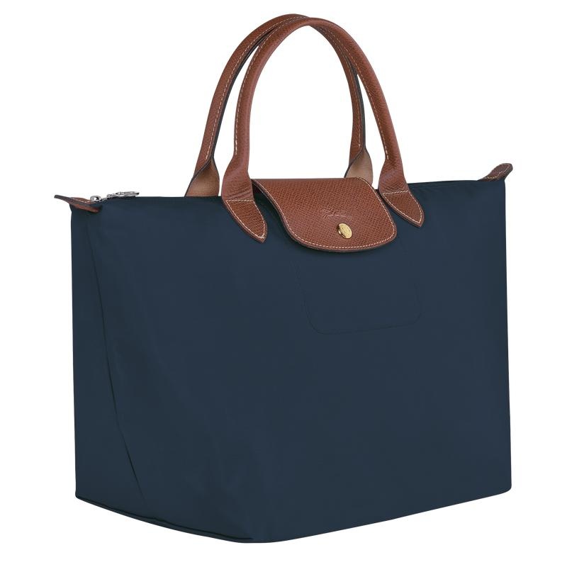 Navy Longchamp Le Pliage Original M Women's Handbags | 27160-UVGI