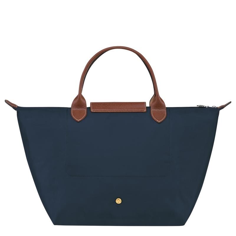 Navy Longchamp Le Pliage Original M Women's Handbags | 27160-UVGI