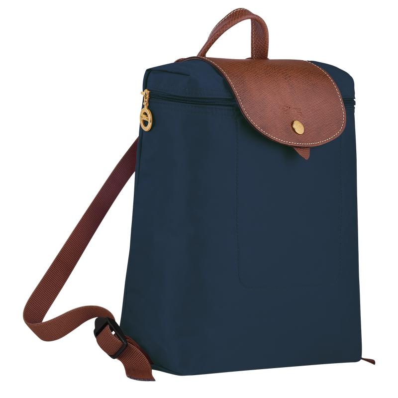 Navy Longchamp Le Pliage Original M Women's Backpacks | 64012-GIEP