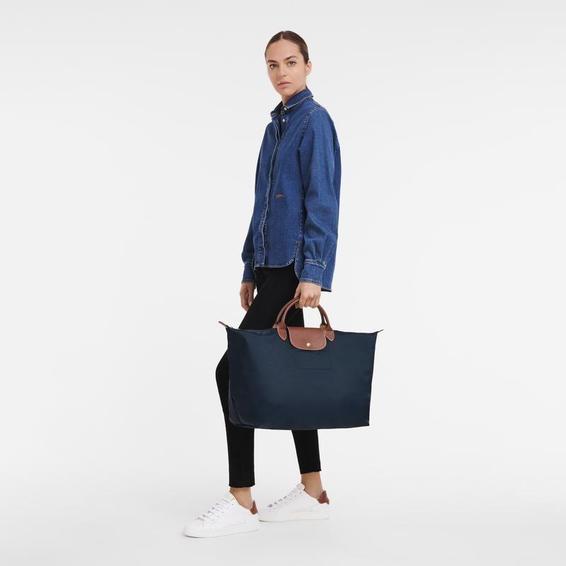 Navy Longchamp Le Pliage Original S Men's Travel Bags | 03192-RMUH