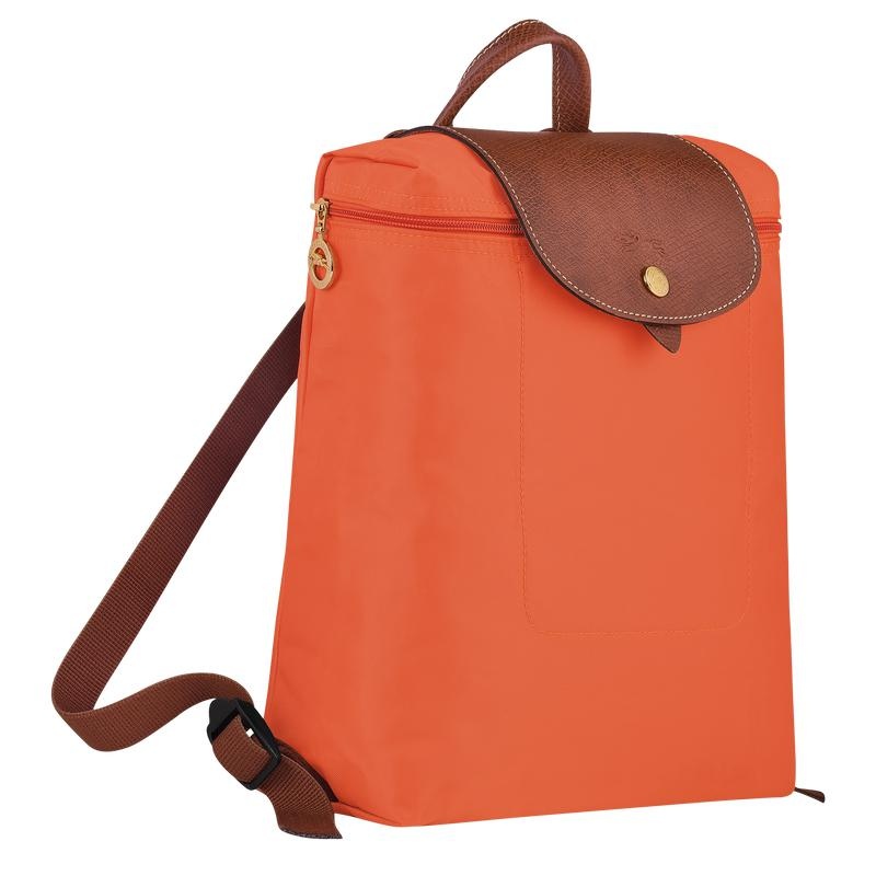 Orange Longchamp Le Pliage Original M Women's Backpacks | 36948-PDTE