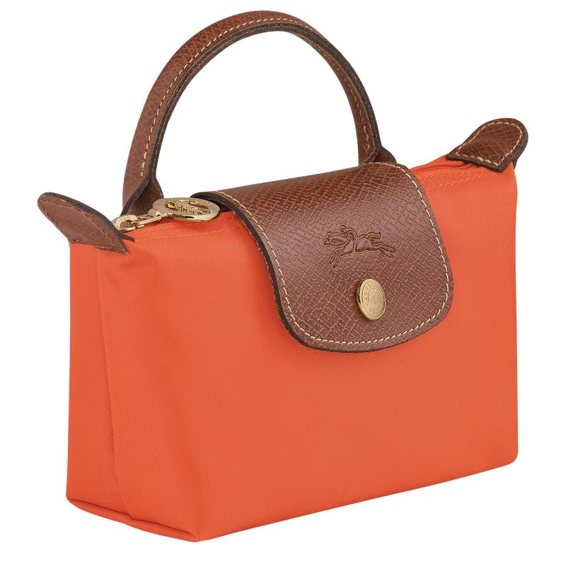 Orange Longchamp Le Pliage Original with handle Men's Pouches | 70681-VKUF