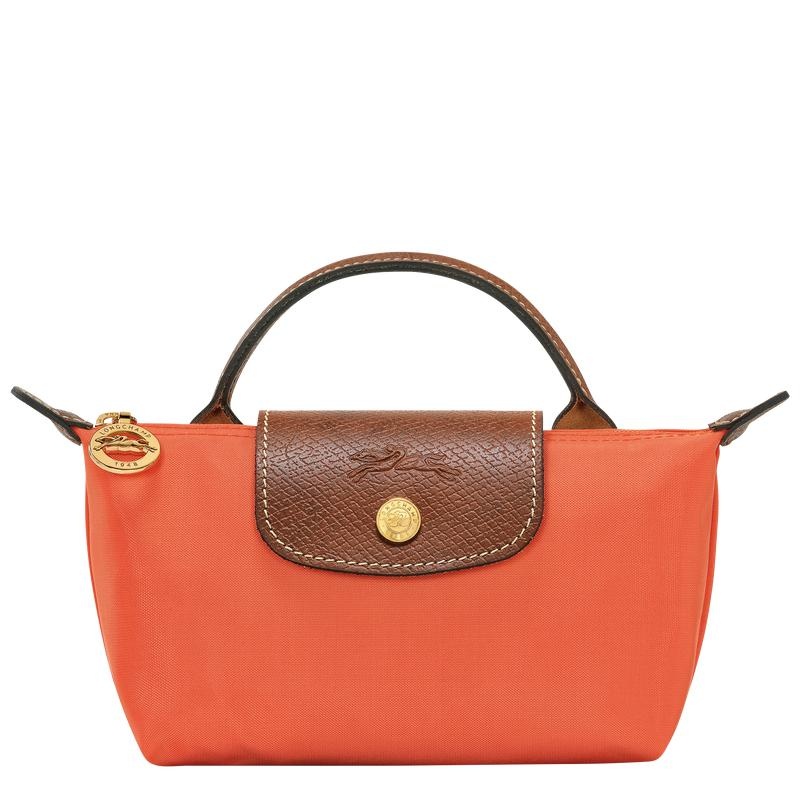 Orange Longchamp Le Pliage Original with handle Women\'s Pouches | 47605-RXOJ