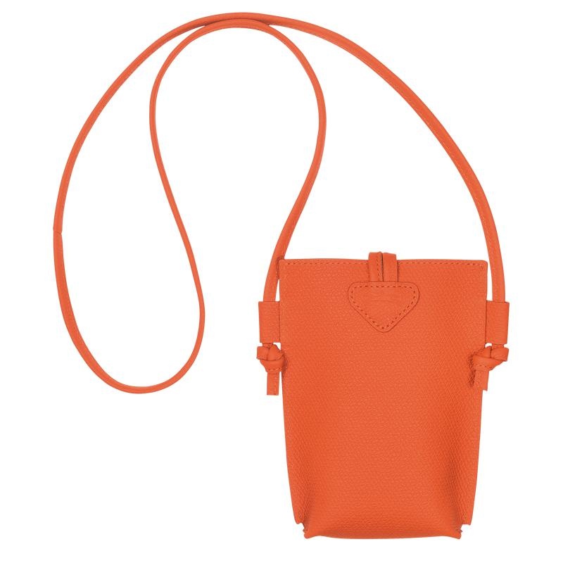 Orange Longchamp Roseau with lace Women's Phone Case | 65718-FTNU