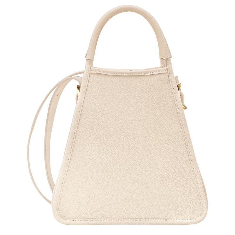 Paper White Longchamp Le Foulonné S Women's Handbags | 12465-KBVL