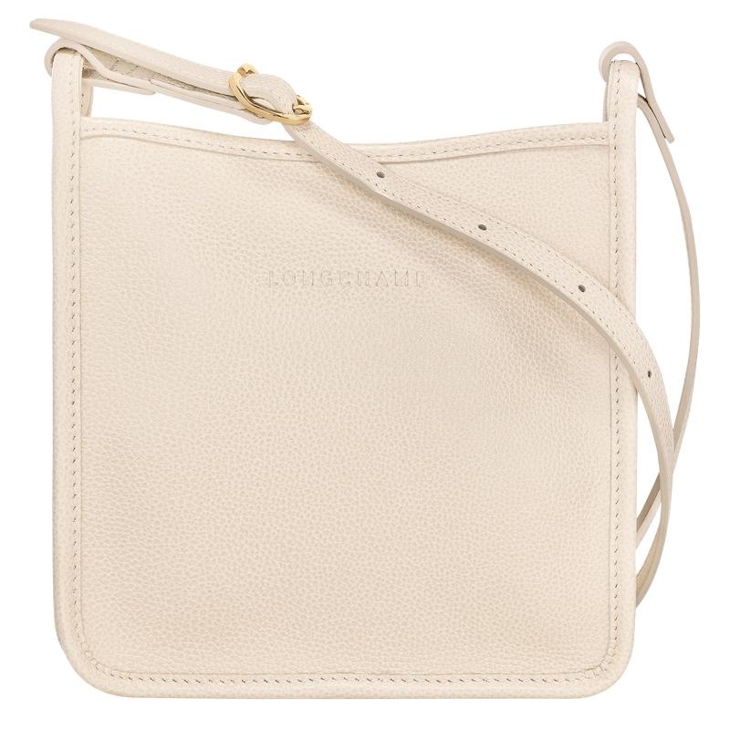 Paper White Longchamp Le Foulonné S Women\'s Crossbody Bags | 93512-WPBX