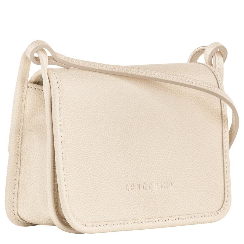 Paper White Longchamp Le Foulonné XS Women's Clutch Purse | 03475-YNET