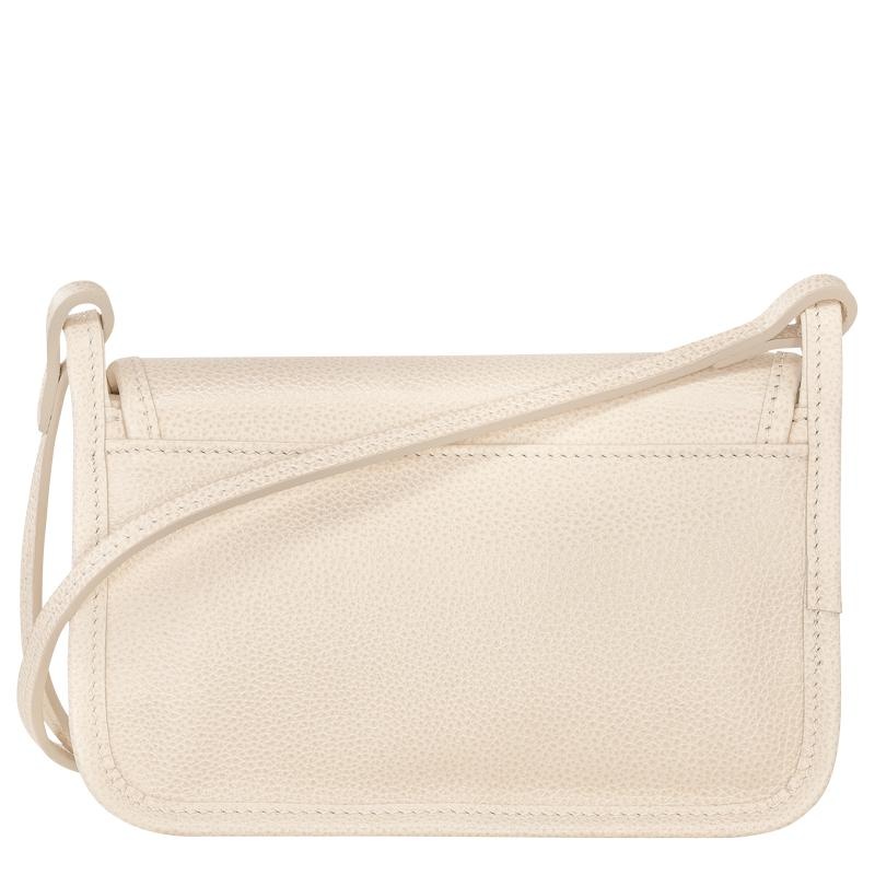 Paper White Longchamp Le Foulonné XS Women's Clutch Purse | 03475-YNET