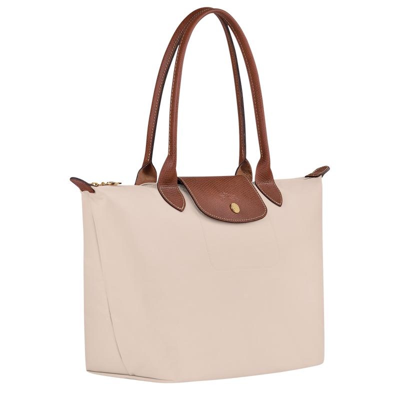 Paper White Longchamp Le Pliage Original M Women's Tote Bag | 91672-DVFB