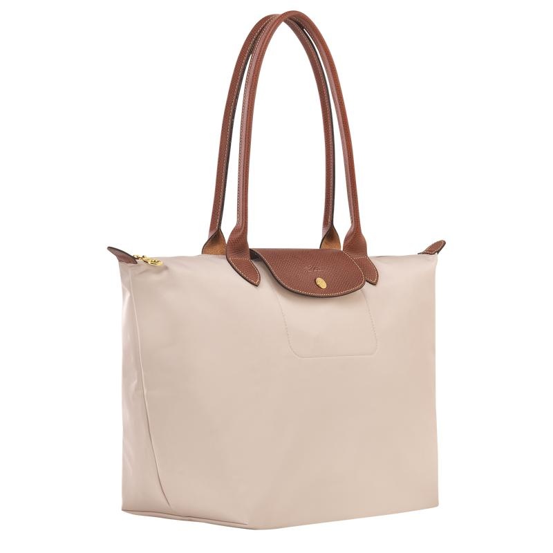 Paper White Longchamp Le Pliage Original L Women's Tote Bag | 65802-OWZQ