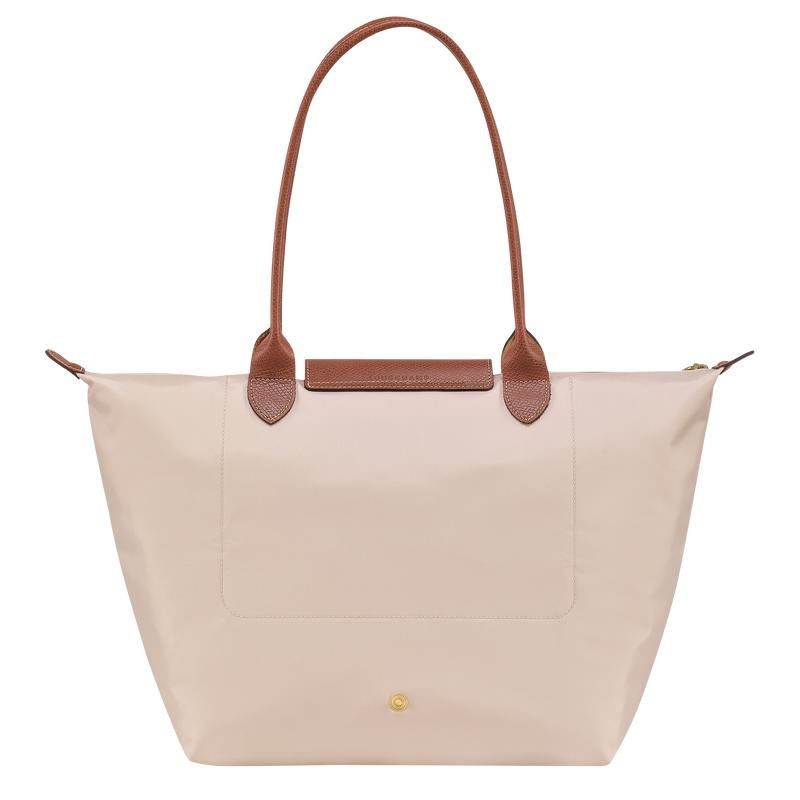 Paper White Longchamp Le Pliage Original L Women's Tote Bag | 65802-OWZQ