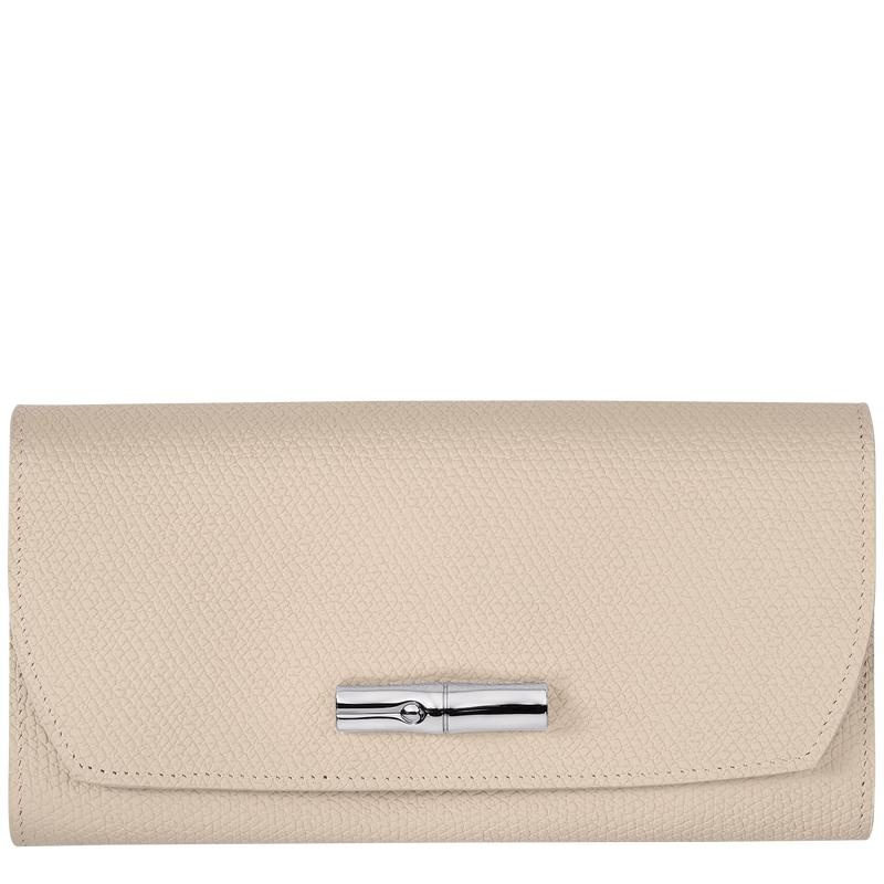 Paper White Longchamp Roseau Continental Women\'s Wallets | 50349-JCZI