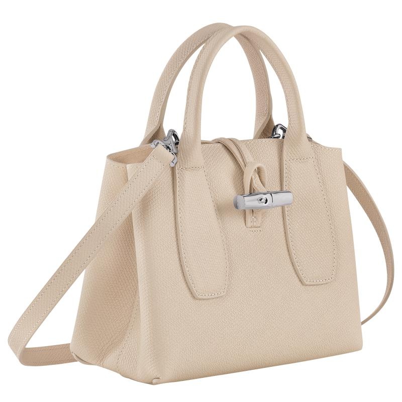 Paper White Longchamp Roseau S Women's Handbags | 64589-ZYKG