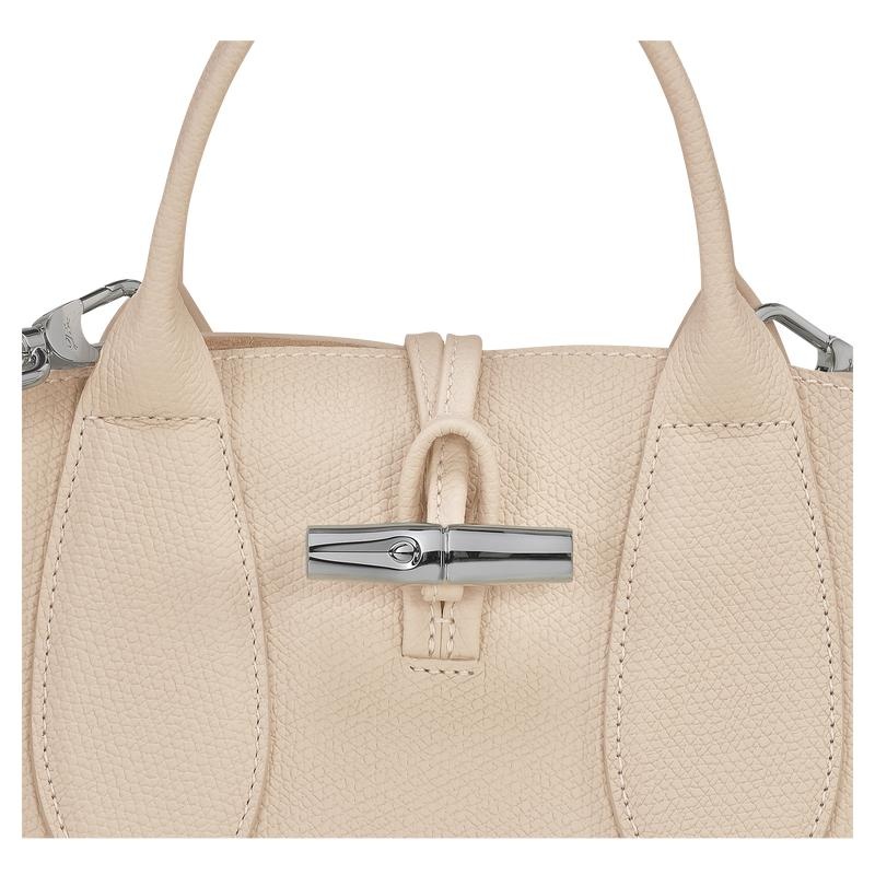 Paper White Longchamp Roseau S Women's Handbags | 64589-ZYKG