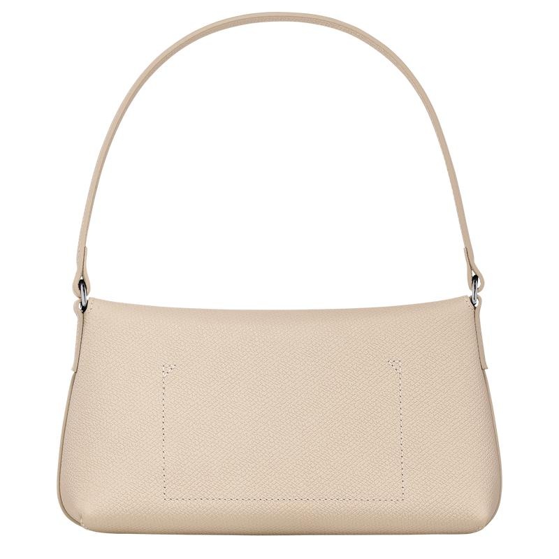 Paper White Longchamp Roseau S Women's Hobo Bags | 92430-WTZG