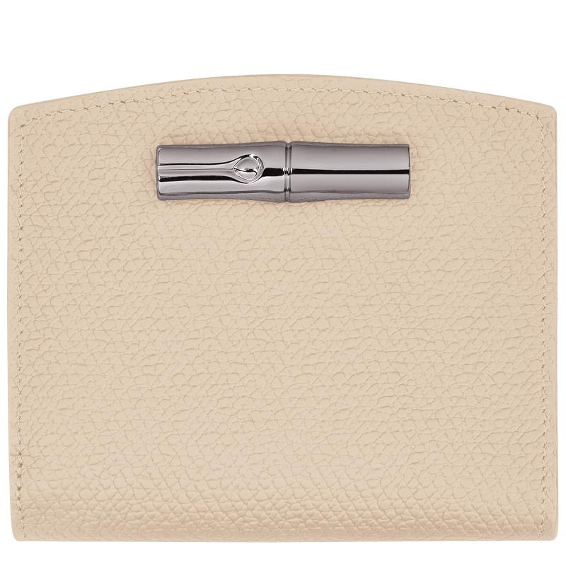 Paper White Longchamp Roseau Women\'s Wallets | 38251-HTYV