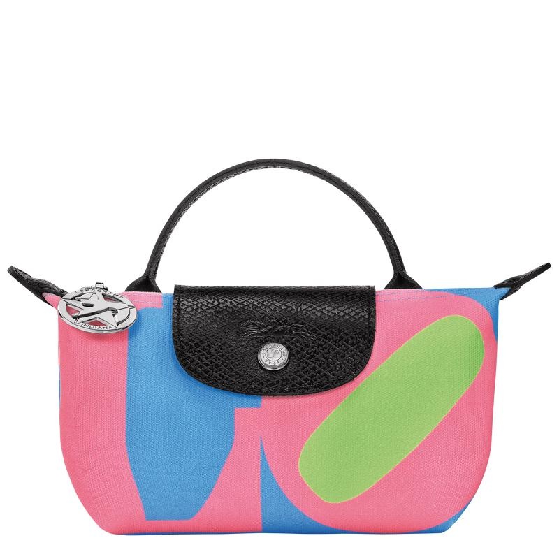 Pink Longchamp x Robert Indiana Men\'s Pouches | 48972-AOQS