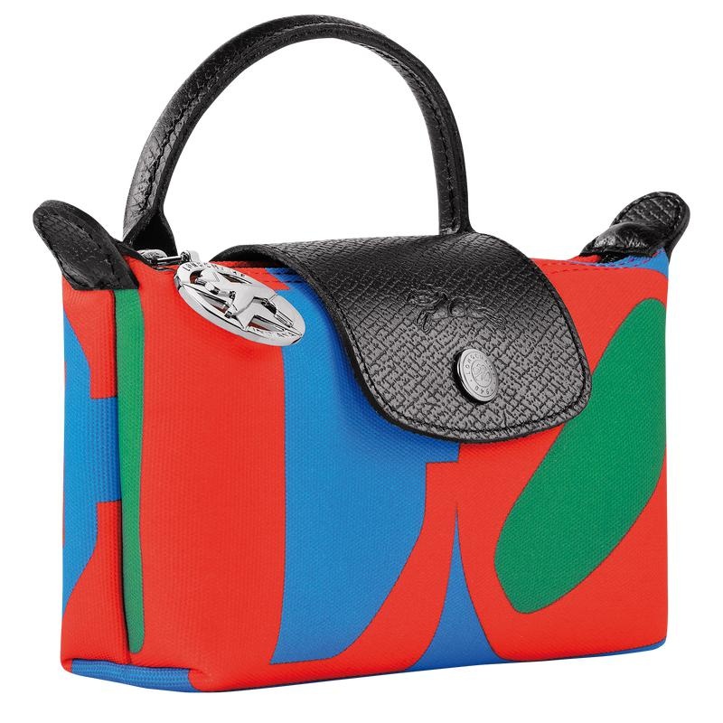 Red/Navy Longchamp x Robert Indiana Women's Pouches | 43850-KULZ