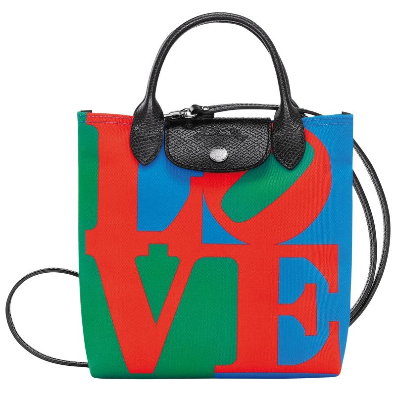 Red/Navy Longchamp x Robert Indiana XS Women\'s Crossbody Bags | 24170-FCWP