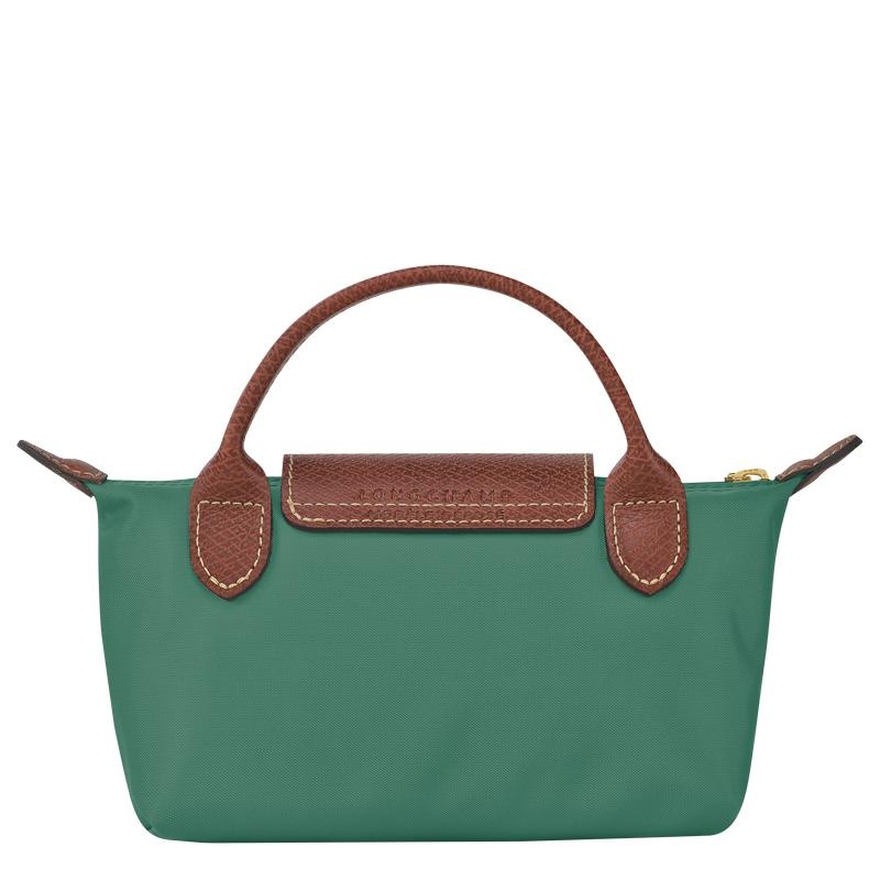 Sage Green Longchamp Le Pliage Original with handle Men's Pouches | 53082-OXRM