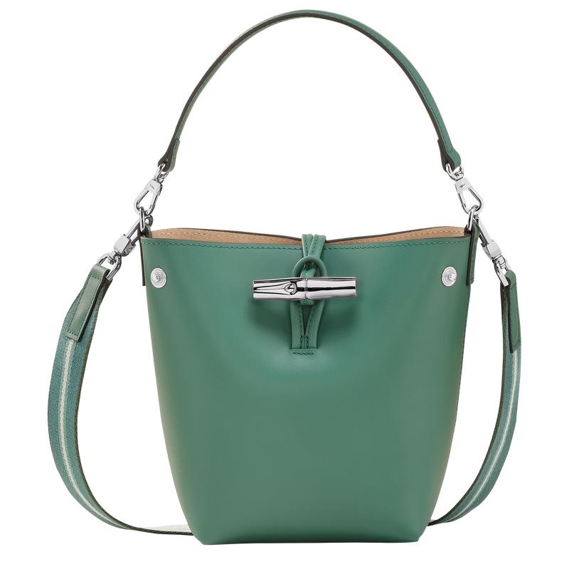 Sage Green Longchamp Roseau XS Women\'s Bucket Bag | 42761-RHFP