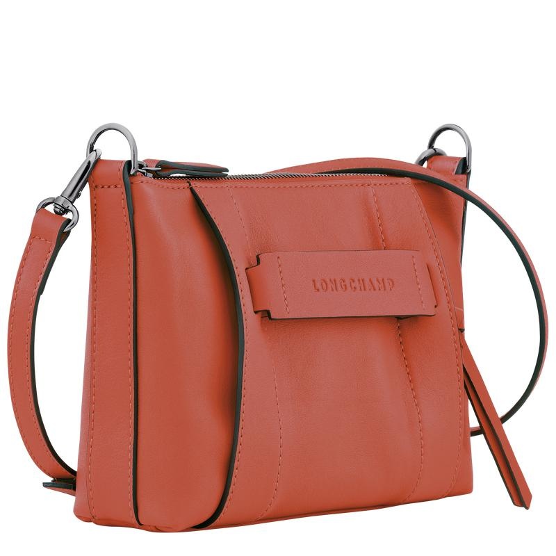 Sienna Red Longchamp 3D S Women's Crossbody Bags | 18647-LBRM