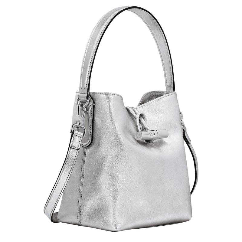 Silver Longchamp Roseau XS Women's Bucket Bag | 63485-ZPVJ