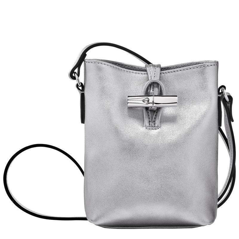 Silver Longchamp Roseau XS Women\'s Crossbody Bags | 15976-EJBQ