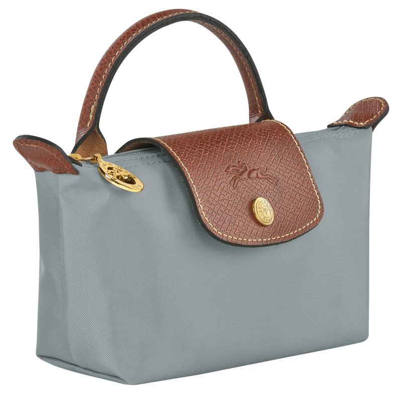 Steel Grey Longchamp Le Pliage Original with handle Men's Pouches | 03451-KCYV