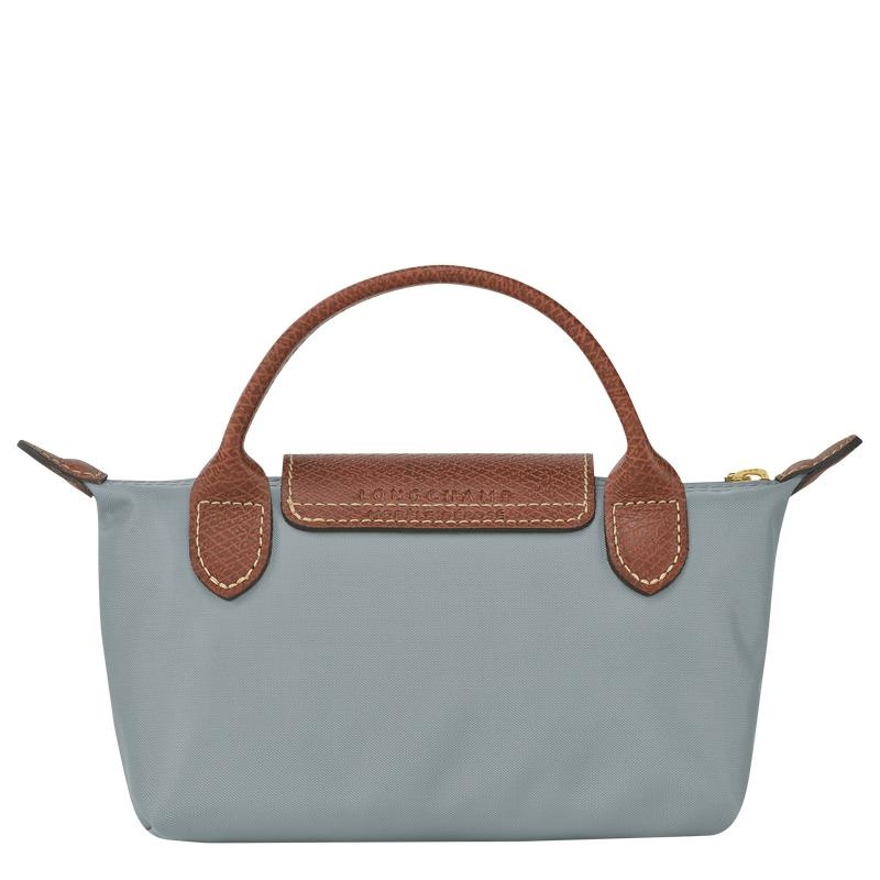 Steel Grey Longchamp Le Pliage Original with handle Men's Pouches | 03451-KCYV