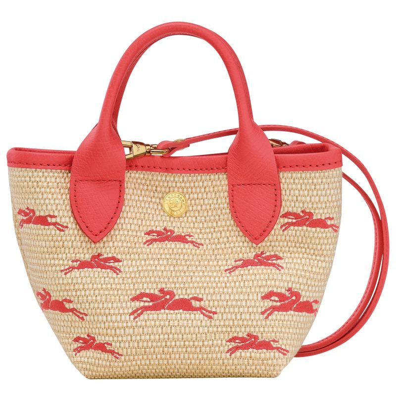 Strawberry Red Longchamp Le Panier Pliage XS Women\'s Basket Bag | 91845-JBZU